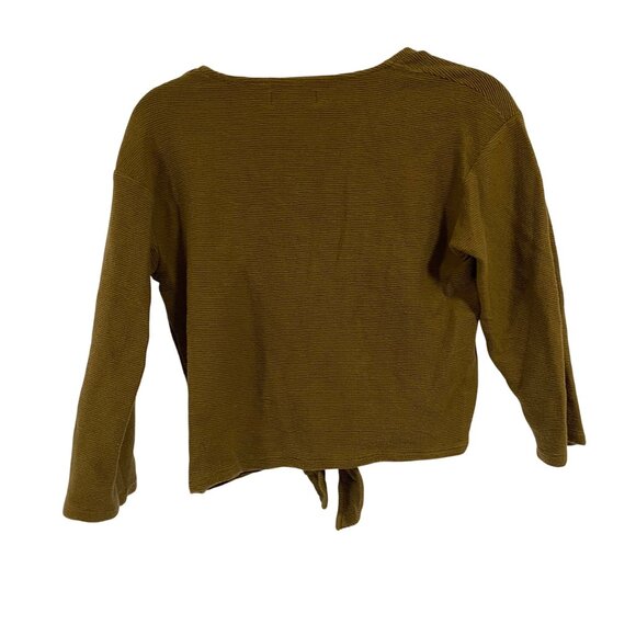 Madewell Texture & Thread Long Sleeve Tie-Front Top Size M - Picture 5 of 8